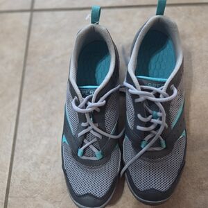 Sperry Women's Charcoal and Aqua Sneakers